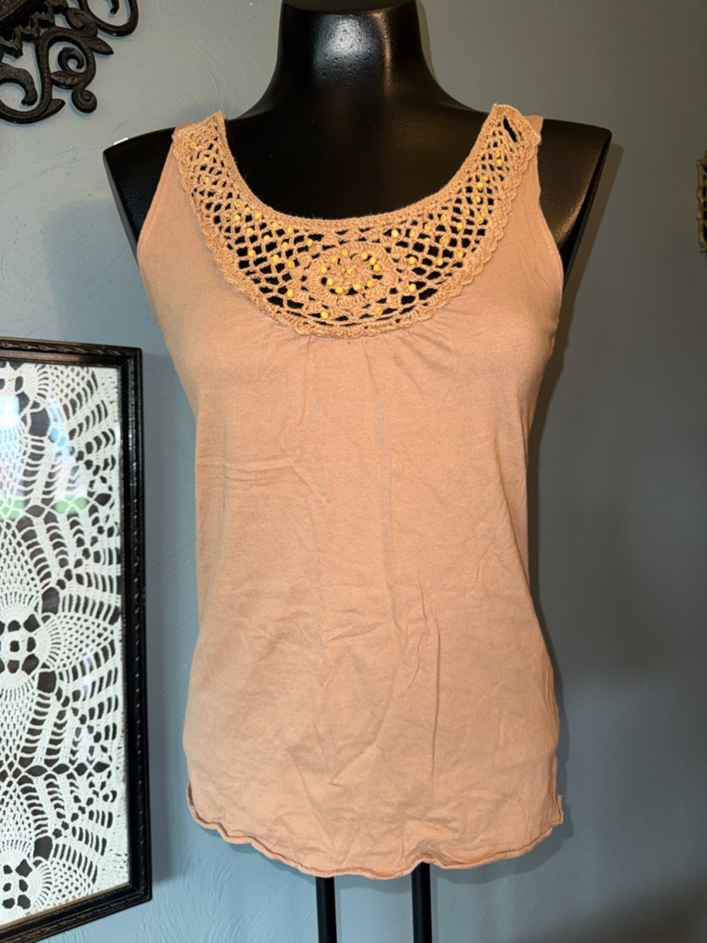 Fame Crochet Sleeveless Tank Top